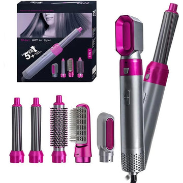 5-in-1 Electric Hair Dryer & Styling Brush Kit