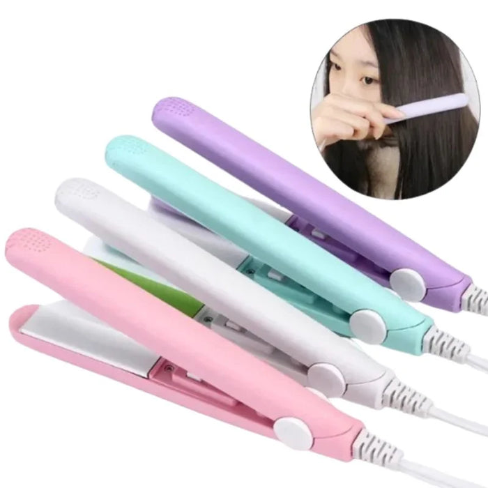 Mini Portable Ceramic Hair Straightener & Curler