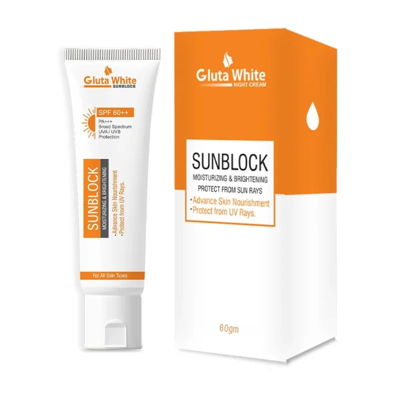 Gluta White Sunblock SPF 60 – Moisturizing Sunscreen