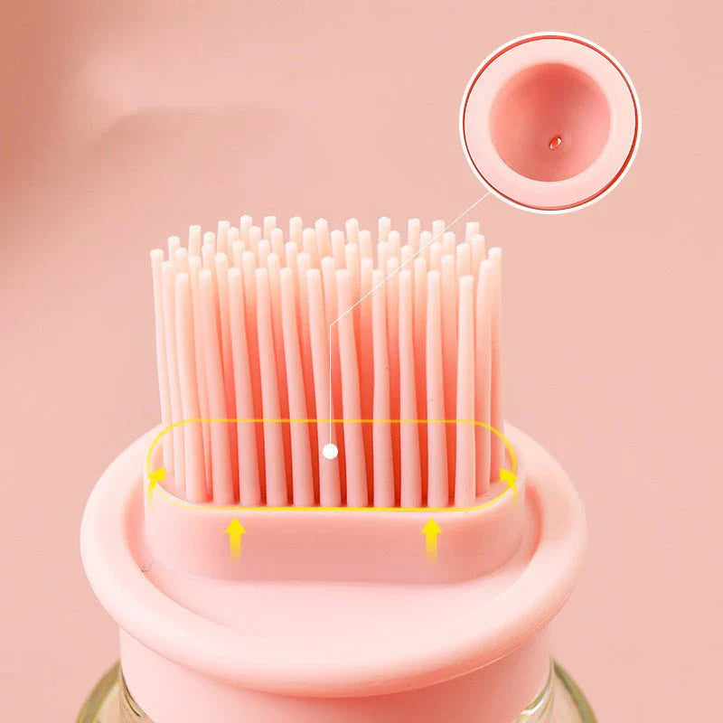 Portable Oil Bottle with Brush Silicone Barbecue Liquid Gadgets High-temperature Kitchen Baking Pastry Barbecue BBQ Too