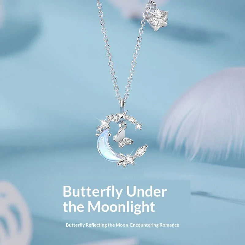 Sweet And Elegant Butterfly Necklace For Women Perfect For Moonlit Nights