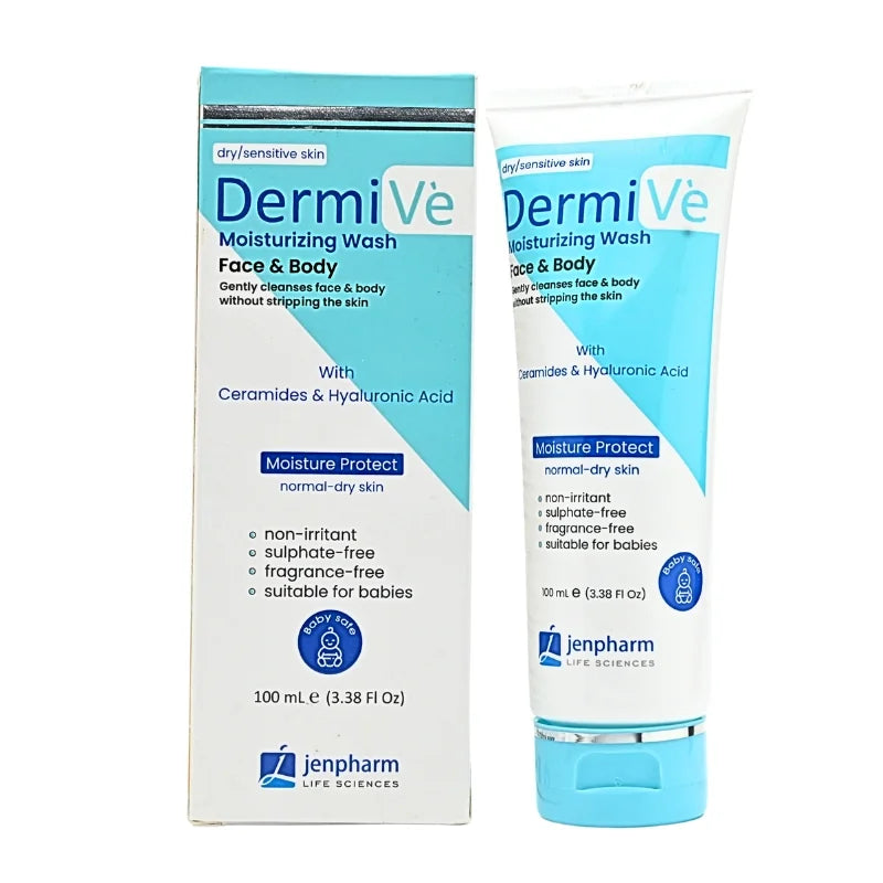 DermiVe Moisturizing Wash for Face & Body 100ml