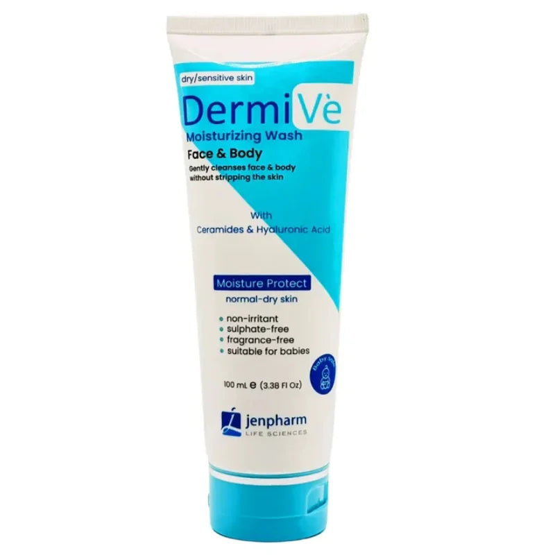 DermiVe Moisturizing Wash for Face & Body 100ml